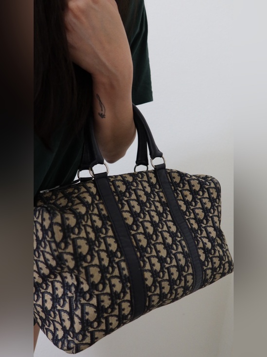 Dior Handbags - Christian Dior Vintage Trotter Monogram Boston Bag Authentic Preloved